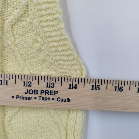 Forever 21 Cable Knit Sweater Vest Yellow, Medium - Picture 8 of 8